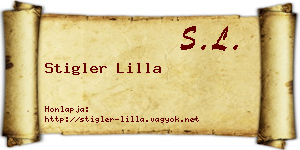 Stigler Lilla névjegykártya